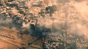 صورة جوية لدمار حي جوبر بدمشق - يوتيوب