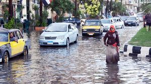 غرق الإسكندرية في مصر بمياه الأمطار (أرشيفية) - أ ف ب