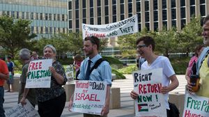 نشطاء لدعم القضية الفلسطينية في الولايات المتحدة- فلكر