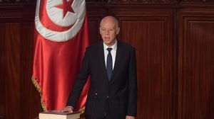 سعيد ألقى خطابا بعد أن أدى اليمين رئيسا لتونس- جيتي