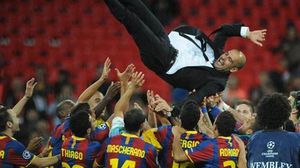 ليونيل ميسي كان له الفضل الأكبر في الإنجازات التي حققها برشلونة- أ ف ب 