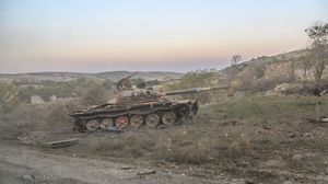 دبابة مدمرة للقوات الأرمنية في قره باغ- جيتي