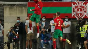 رونالدو خاض اليوم مباراته رقم 181 مع منتخب البرتغال- أ ف ب