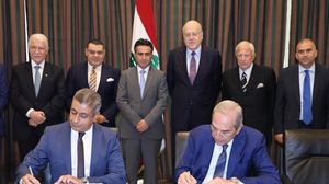 رعى ميقاتي حفل توقيع الاتفاقية في مقر الحكومة بحضور سفير القاهرة لدى بيروت ياسر علوي- الوكالة الوطنية للإعلام