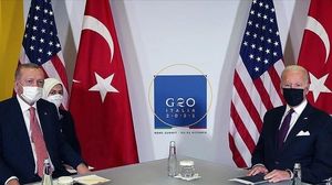 التقى الرئيس التركي رجب طيب أردوغان بنظيره الأمريكي جو بايدن الأحد في قمة العشرين- الأناضول