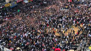 آلاف شاركوا في تشييع شهداء مجموعة عرين الأسود بنابلس أول من أمس- شبكة قدس