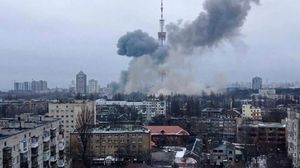 قصفت كييف بمسيرات روسية- إكس