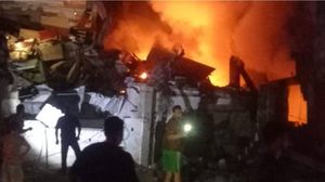 القصف استهدف منزلا لعائلة الضيف في حي قيزان النجار بمنطقة خان يونس فجر الأربعاء- إكس