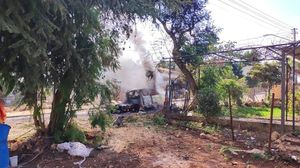 آلية للاحتلال تحترق بعد ضربها بصاروخ لحزب الله- إكس