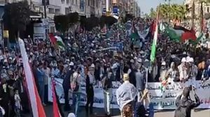 مظاهرة حاشدة في الدار البيضاء المغربية دعما لغزة ومطالبة بوقف التطبيع- فيسبوك
