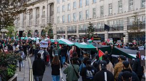 جابت شوارع لندن مسيرات كبيرة دعما للفلسطينيين - جيتي