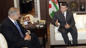 اجتماع بين ملك الأردن عبدالله الثاني ورئيس الوزراء الإسرائيلي بنيامين نتنياهو-أرشيفية