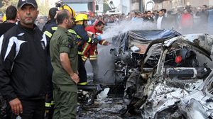 تفجير السفارة الإيرانية في بيروت في شهر تشرين الثاني الماضي - أ ف ب