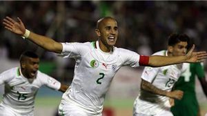 فرحة لاعبي "الخضر" بعد فوزهم على البوركينابي في التأهل لمونديال البرازيل 2014