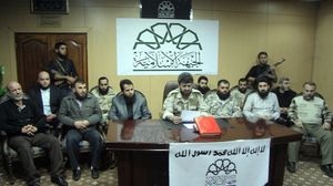 قادة الفصائل المنضوية تحت الجبهة الإسلامية أثناء الإعلان عن تشكيلها