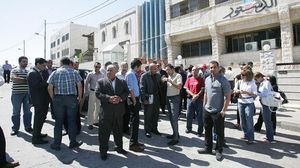 اعتصام لصحفيي جريدة الدستور الأردنية أمام مقرها - أرشيفية