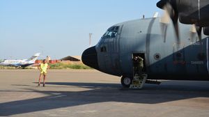 طائرة نقل قوات عسكرية فرنسية "هرقل"، المشاركة في العملية ضد "داعش" - أ ف ب