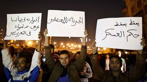 شهد ميدان التحرير احتجاجات على تبرئة مبارك - أ ف ب