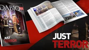 خصص التنظيم العدد الأخير من المجلة للحديث عن هجمات باريس