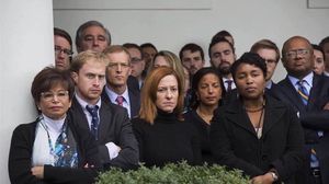 مجموعة موظفين من البيت الأبيض يراقبون الأيام الأخيرة لأوباما هناك - أرشيفية
