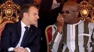 رفض ماكرون ما تردد عن أنه أساء إلى رئيس بوركينا فاسو روك مارك كابوري- جيتي