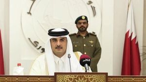 أمير قطر أثناء كلمته في افتتاح جلسة مجلس الشورى- تويتر