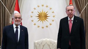  اجتمع الرئيس التركي مع زعيم حزب السعادة في المجمع الرئاسي في أنقرة- الأناضول