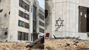 نشرت حسابات إسرائيلية صورا يظهر فيها مقر اللجنة متأثرا بالقصف- إكس