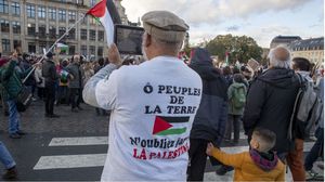 خرجت تظاهرات مؤيدة للفلسطينيين في العاصمة البلجيكية بروكسل - جيتي