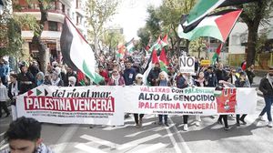 مظاهرة في مدريد دعما لغزة- الأناضول
