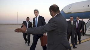 وصول وزير الخارجية الأمريكي جون كيري إلى الأردن (أرشيفية)-الأناضول