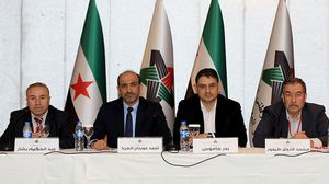 عدد من أعضاء الائتلاف السوري - ا ف ب