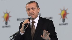 أردوغان خلال كلمة لأنصاره حول الانتخابات البلدية - أ ف ب