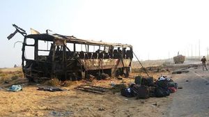 حافلة الجنود المستهدفة في سيناء - ا ف ب