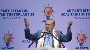 هاجم أردوغان حزب الشعب الجمهوري ومرشحه لانتخابات بلدية إسطنبول الذي اتهمه بالفساد - الاناضول