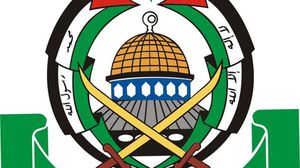 الشعار الرسمي لحركة حماس - ا ف ب