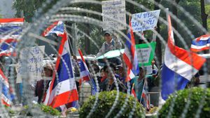أغلقت العديد من الوزارات في تايلند بسبب الاحتجاجات في شهر كانون ثان/ يناير - ا ف ب