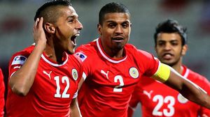 لاعبو منتخب البحرين يفرحون بالفوز على الكويت بـ"غرب آسيا" (أرشيفية) - ا ف ب