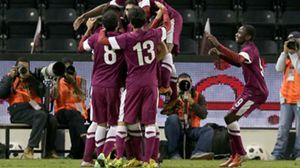 لاعبو المنتخب القطري يحتفلون بالفوز على الأردن وحصولهم على اللقب - أرشيفية