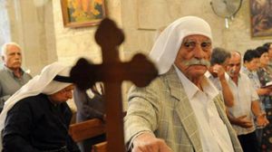 مسيحيون من فلسطين في احدى الكنائس