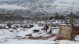 ضربت العاصفة الثلجية جبل الزاوية مع بقية المناطق في سوريا