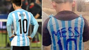 الصورة تعبر عن مدى العشق للاعب الأرجنتيني رغم الفقر والخراب التي تمر به العراق- غوغل