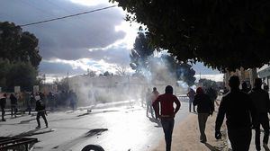 جانب من الاحتجاجات الأخيرة في محافظة القصرين- تويتر