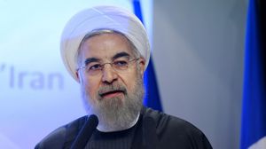 الرئيس الإيراني حسن روحاني في زيارته الأخيرة لإيطاليا- أ ف ب