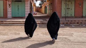 البرقع في المغرب مرأة خمار - جيتي