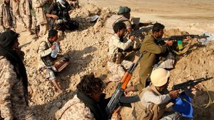 يقاتل الحوثيون بشراسة في بيحان - أ ف ب