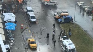 صورة من الهجوم على المحكمة في إزمير غربي تركيا- أ ف ب 