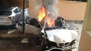 تفجير سيارة أحد كوادر حماس في صيدا اللبنانية- تويتر
