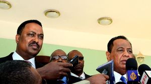 وزير الخارجية السوداني إبراهيم غندور، مع نظيره الإثيوبي، ورقيني قبيو - سونا