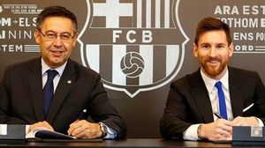 تحدثت تقارير صحفية مؤخرا عن إمكانية رحيل ميسي عن برشلونة بنهاية عقده في 2021- أرشيف